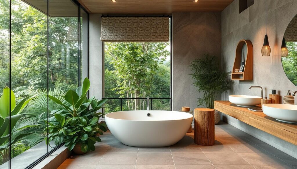 serene bathroom design